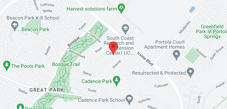 map of 115 Balance Irvine, CA 92618